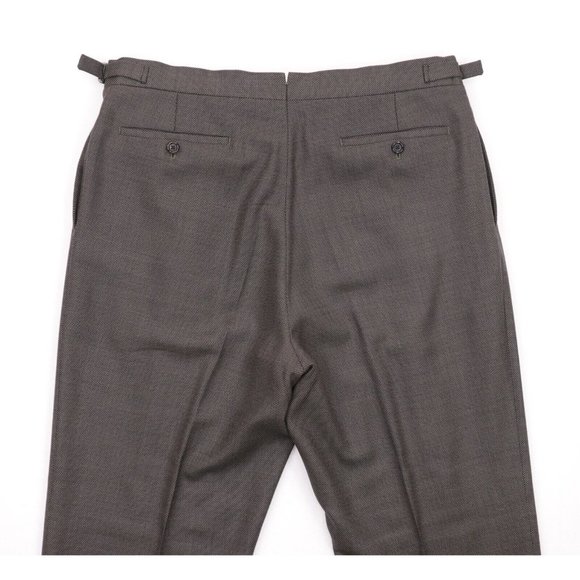 Ralph Lauren Purple Label Suit 42L Brown/Tan Birdseye Double Breasted Wool - Picture 15 of 16